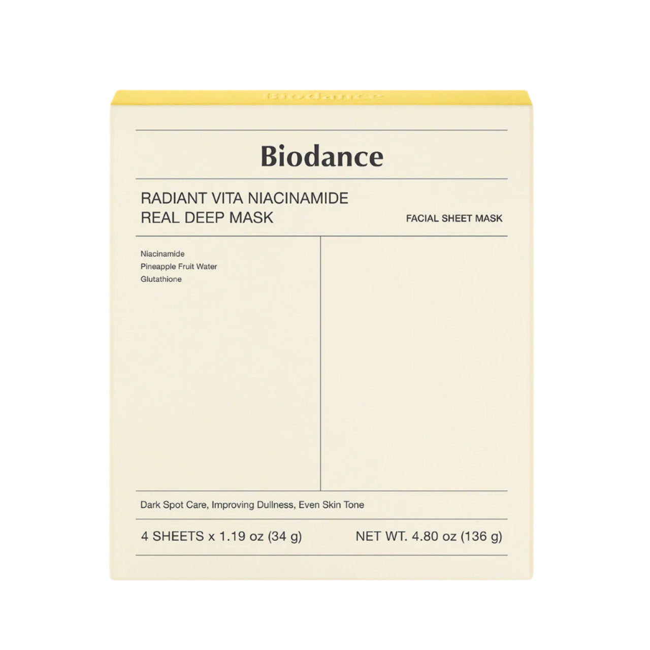 BIODANCE Radiant Vita Niacinamide Real Deep Mask