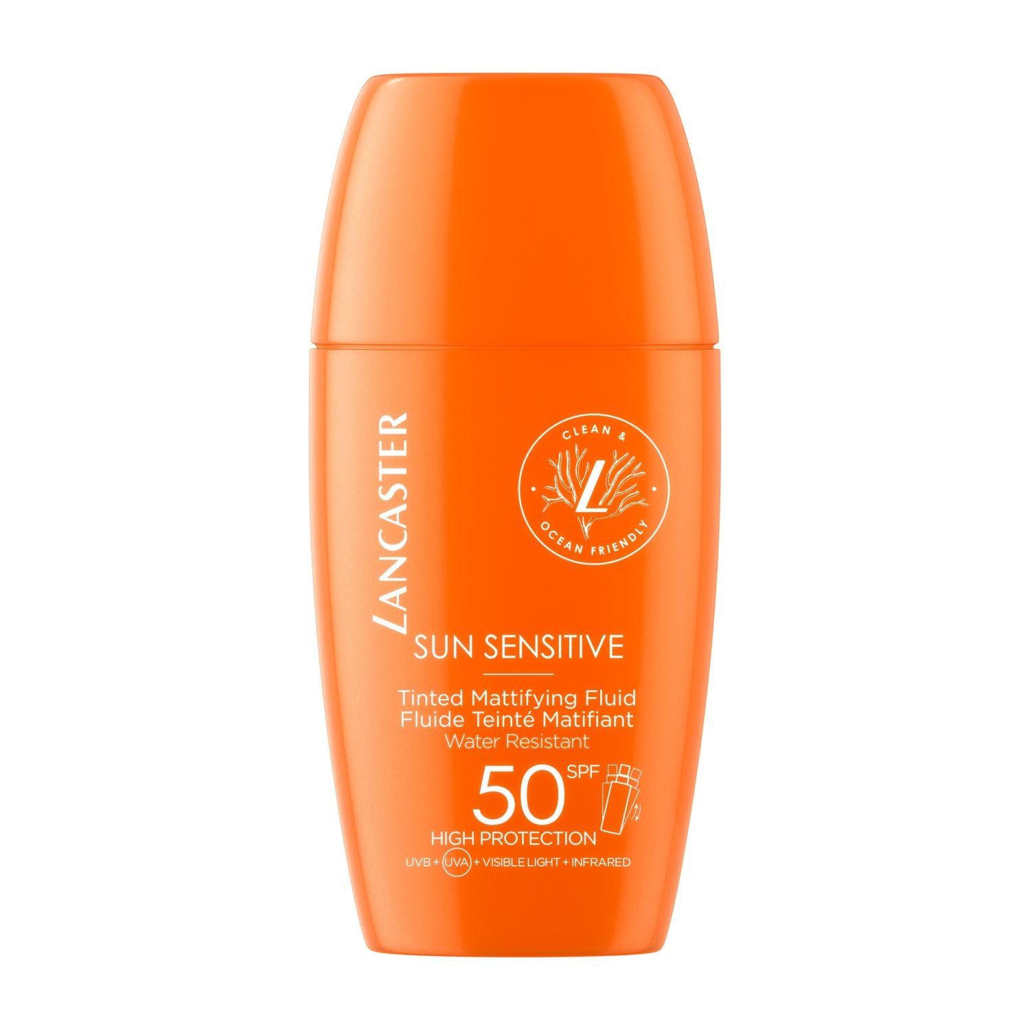 Lancaster Sun Sensitive Luminous Tan Tinted Mattifying Fluid Spf50 30ml