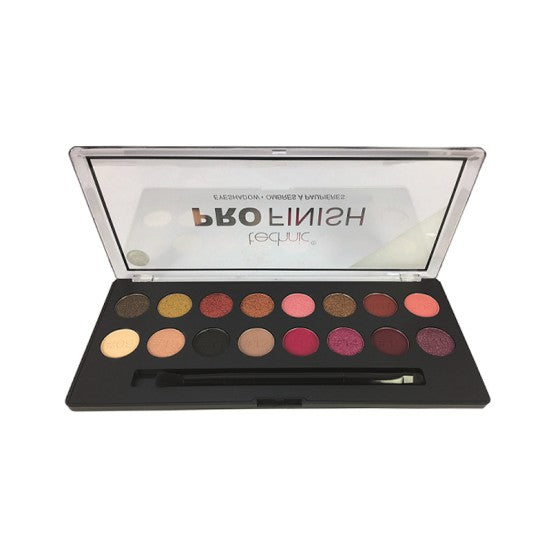 Technic Pro Finish 16 Colour Eye Shadow Palette Hidden Treasures Nude Brown Plum16 COLORS