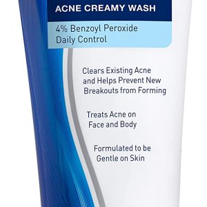 PanOxyl Antimicrobial Acne Creamy Wash, 4% Benzoyl Peroxide, 6 Ounce