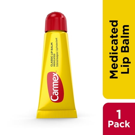 Carmex Medicated Lip Balm Tube Lip Moisturizer for Dry Chapped Lips 0.35 oz
