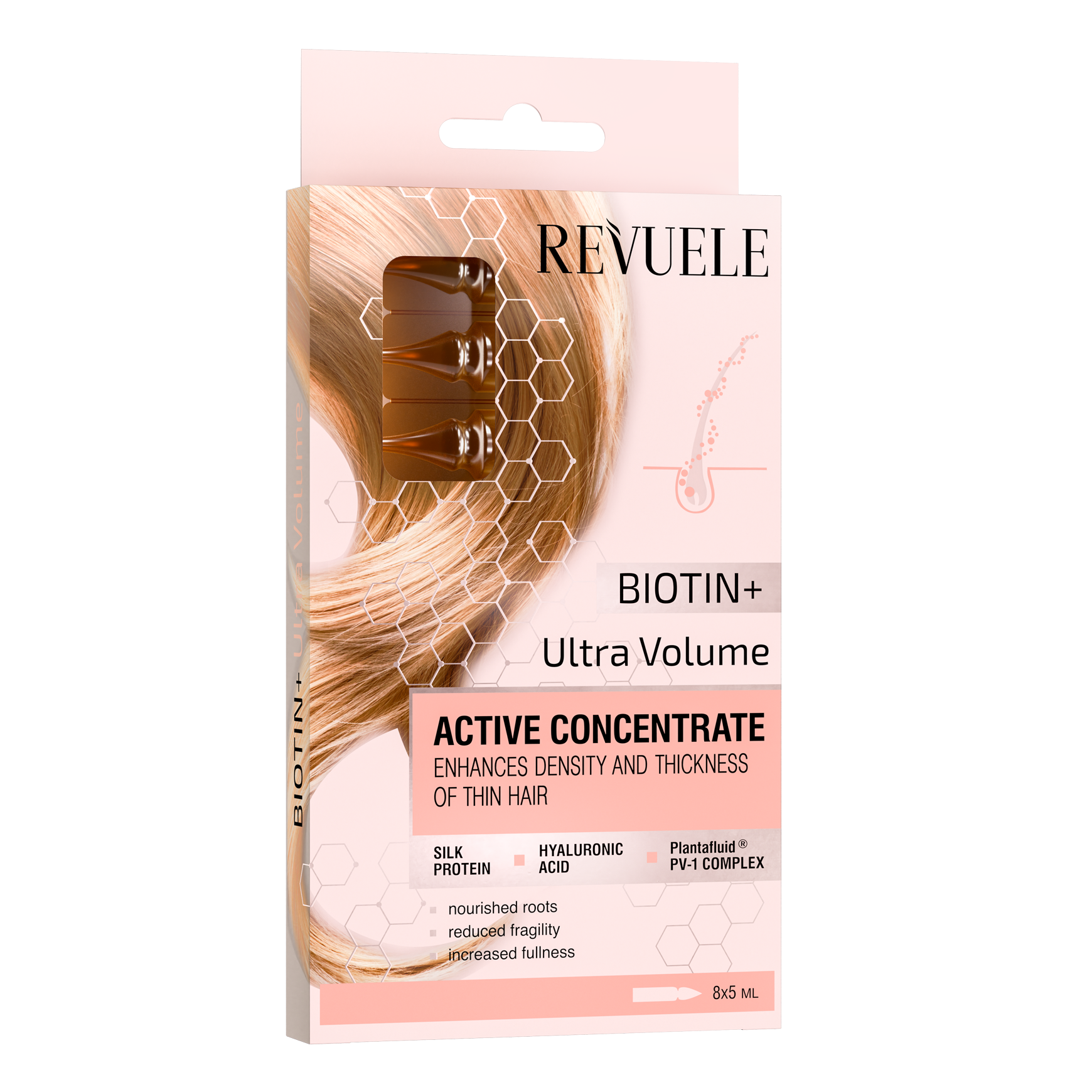 Revuele Ampoules Active hair Concentrate (Biotin and Ultra Volume 8x5ml)