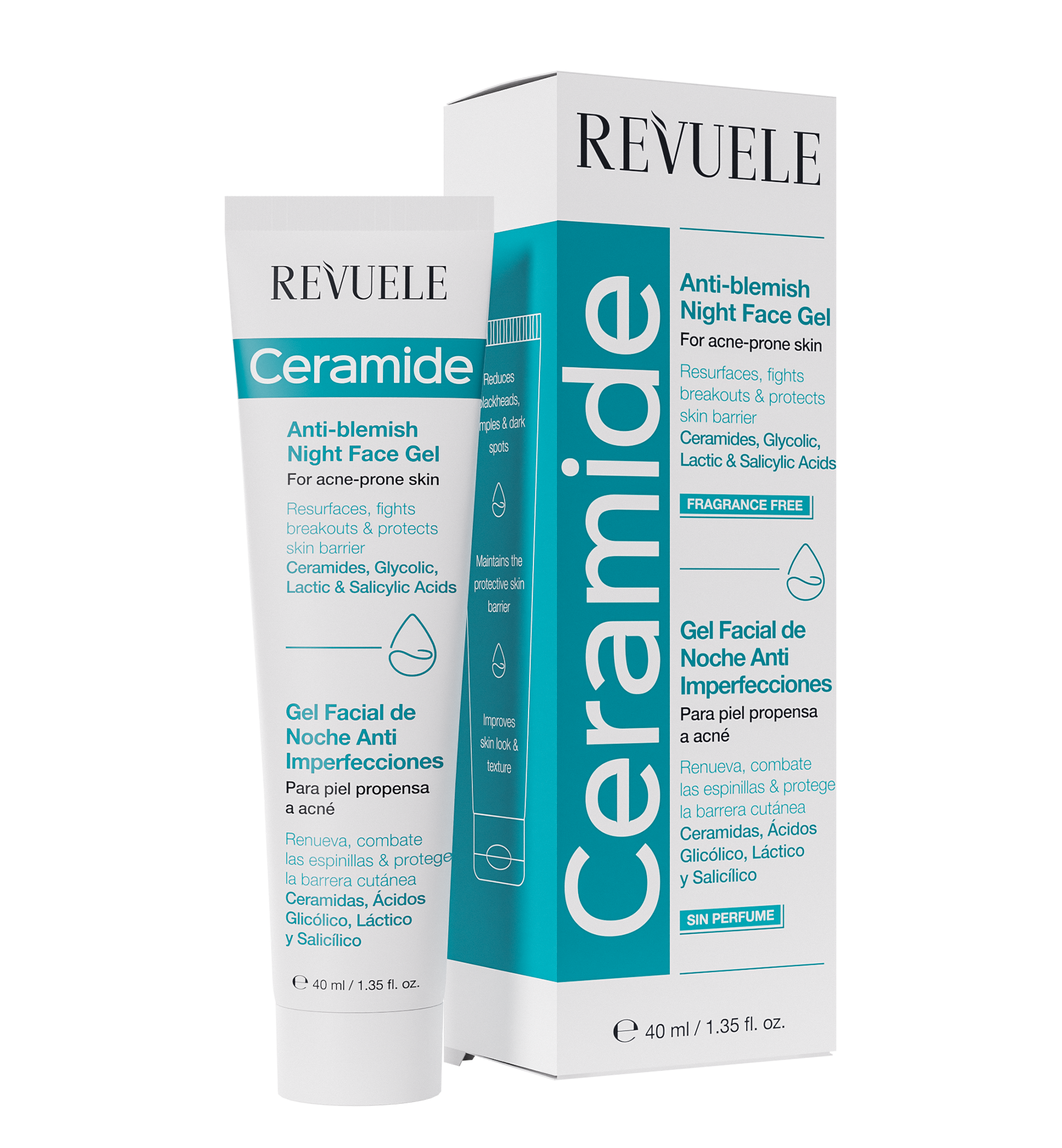 Revuele Ceramide Anti-blemish Night Face Gel, 40ml