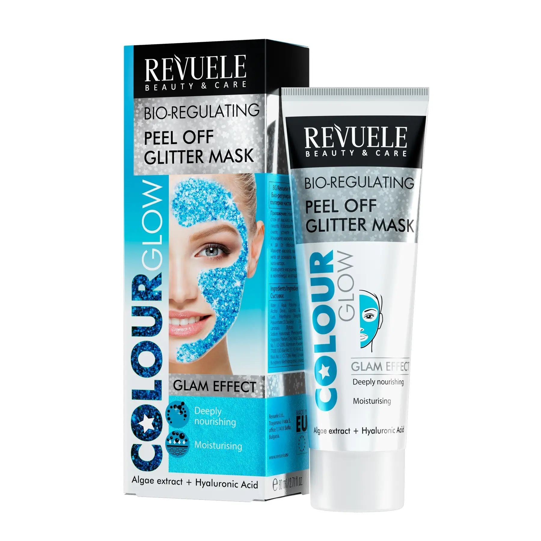 Revuele Peel Off Glitter Mask Blue 80Ml