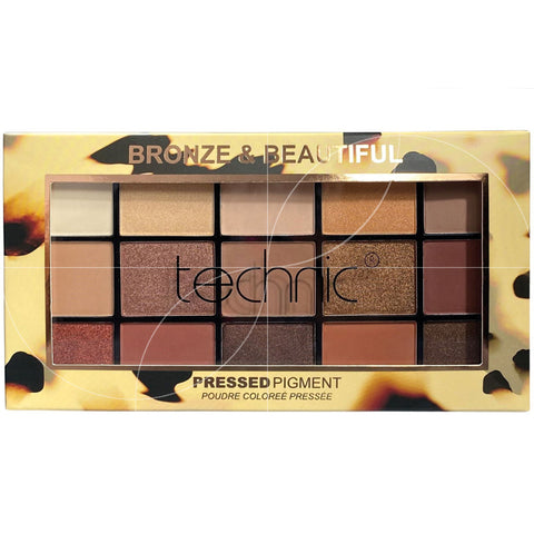 Technic Pressed Pigment Palette Bronze & Beautiful - Eyes Eyeshadow Powder 15 COLOR - Image 2